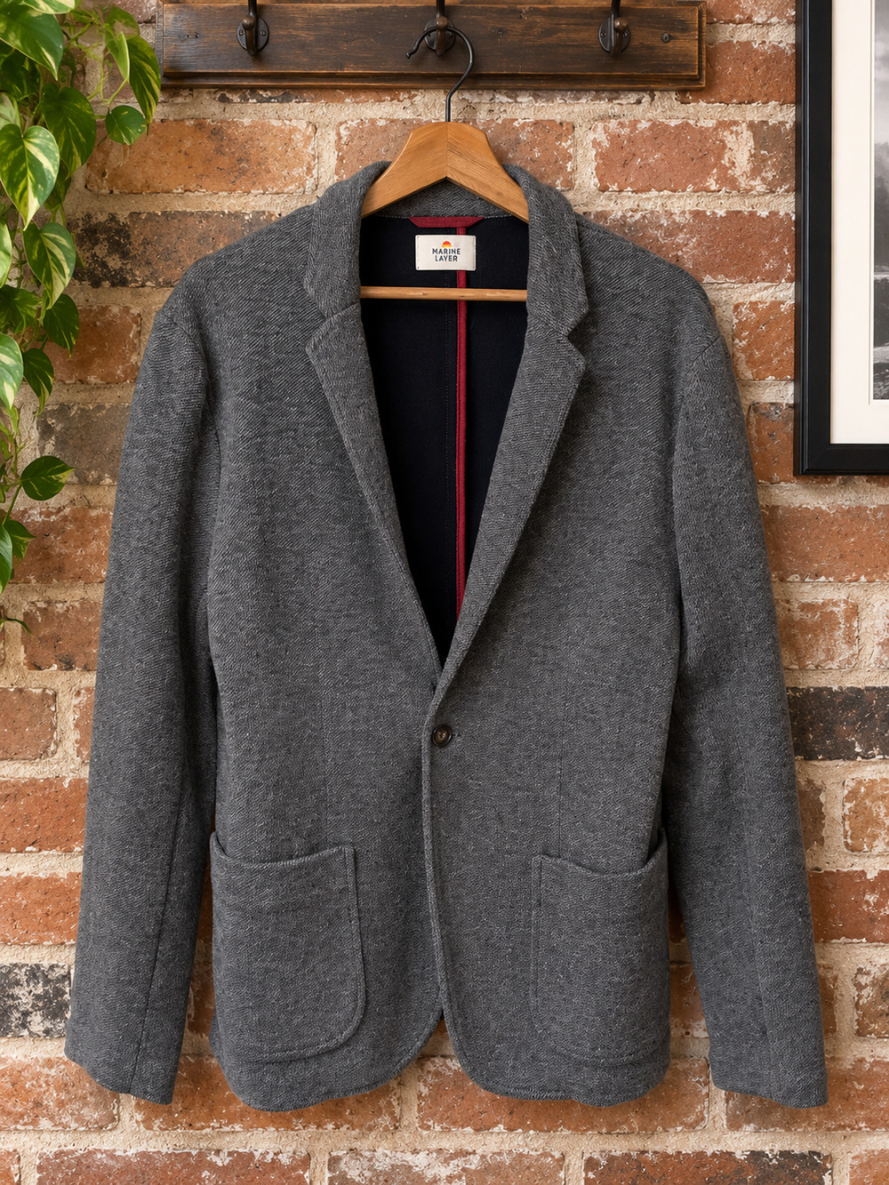 Marine Layer Pacifica Stretch Twill Blazer Men's 38 M Organic Cotton NWOT